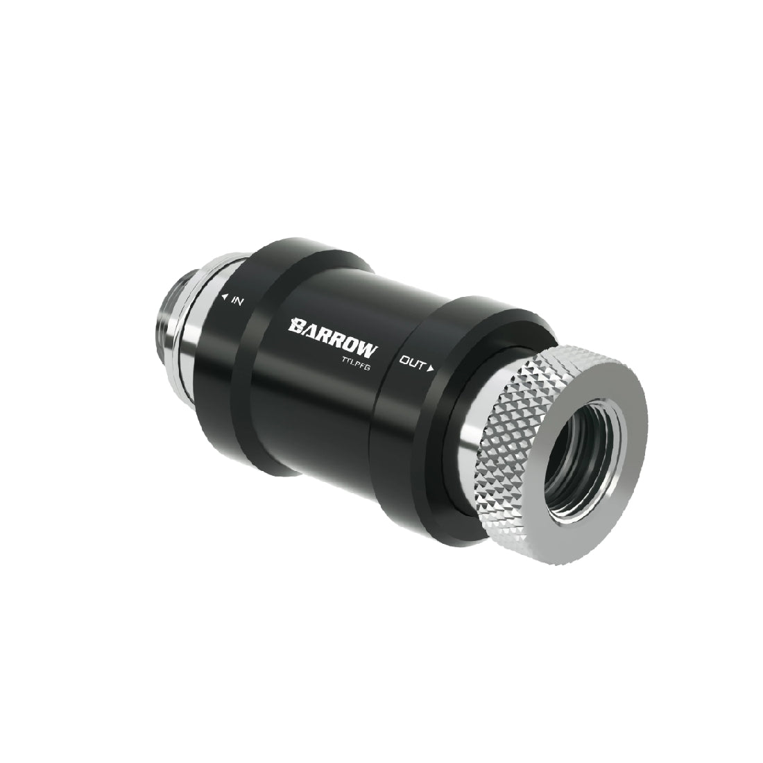 Barrowch Flat Push Type Check Valve Male To Female - Black & Silver ...