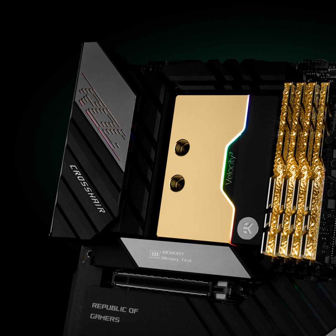 EKWB EK-Quantum Velocity 2 D-RGB - AM4 Nickel + Gold - مبرد EKWB EK-Quantum Velocity 2 D-RGB - AM4 Nickel + Gold - مبرد