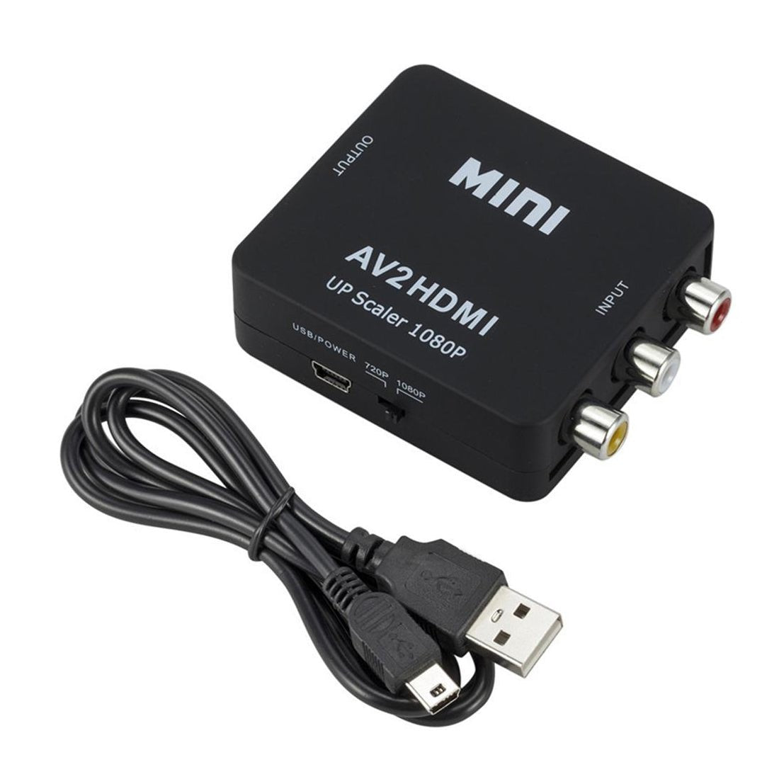 MINI AV2HDMI RCA to HDMI 1080P Video Converter - Black - أكسسوارات MINI AV2HDMI RCA to HDMI 1080P Video Converter - Black - أكسسوارات