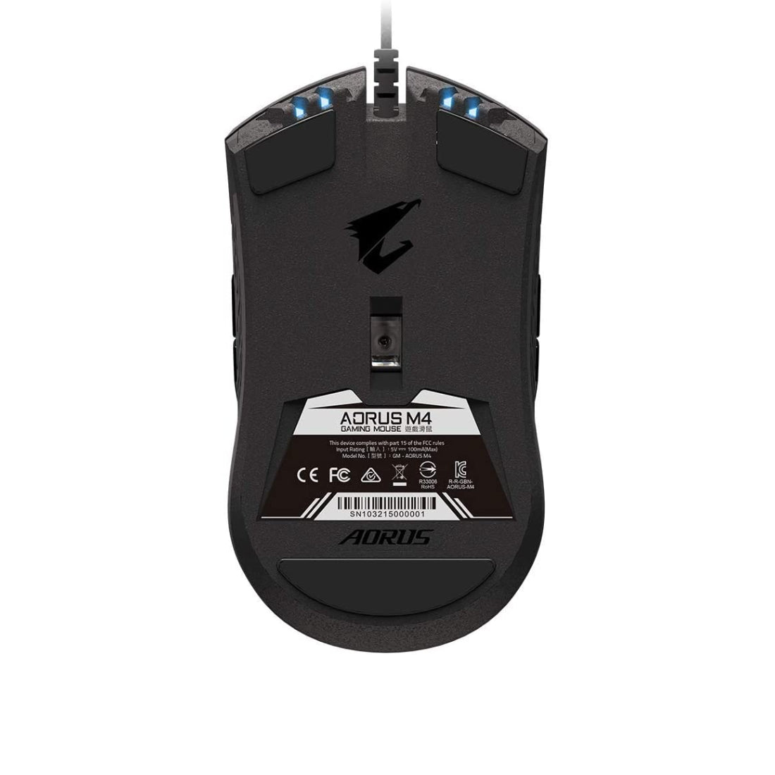 Gigabyte Aorus M4 Gired Gaming Mouse - Matte Black - فأrة Gigabyte Aorus M4 Gired Gaming Mouse - Matte Black - فأrة