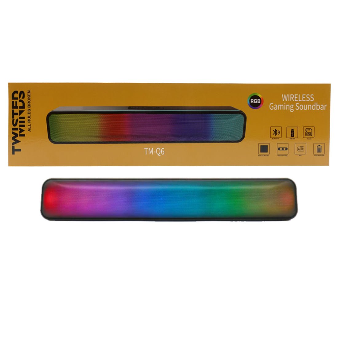 Twisted Minds RGB Wireless Bluetooth Sound bar - Store 974 | ستور ٩٧٤