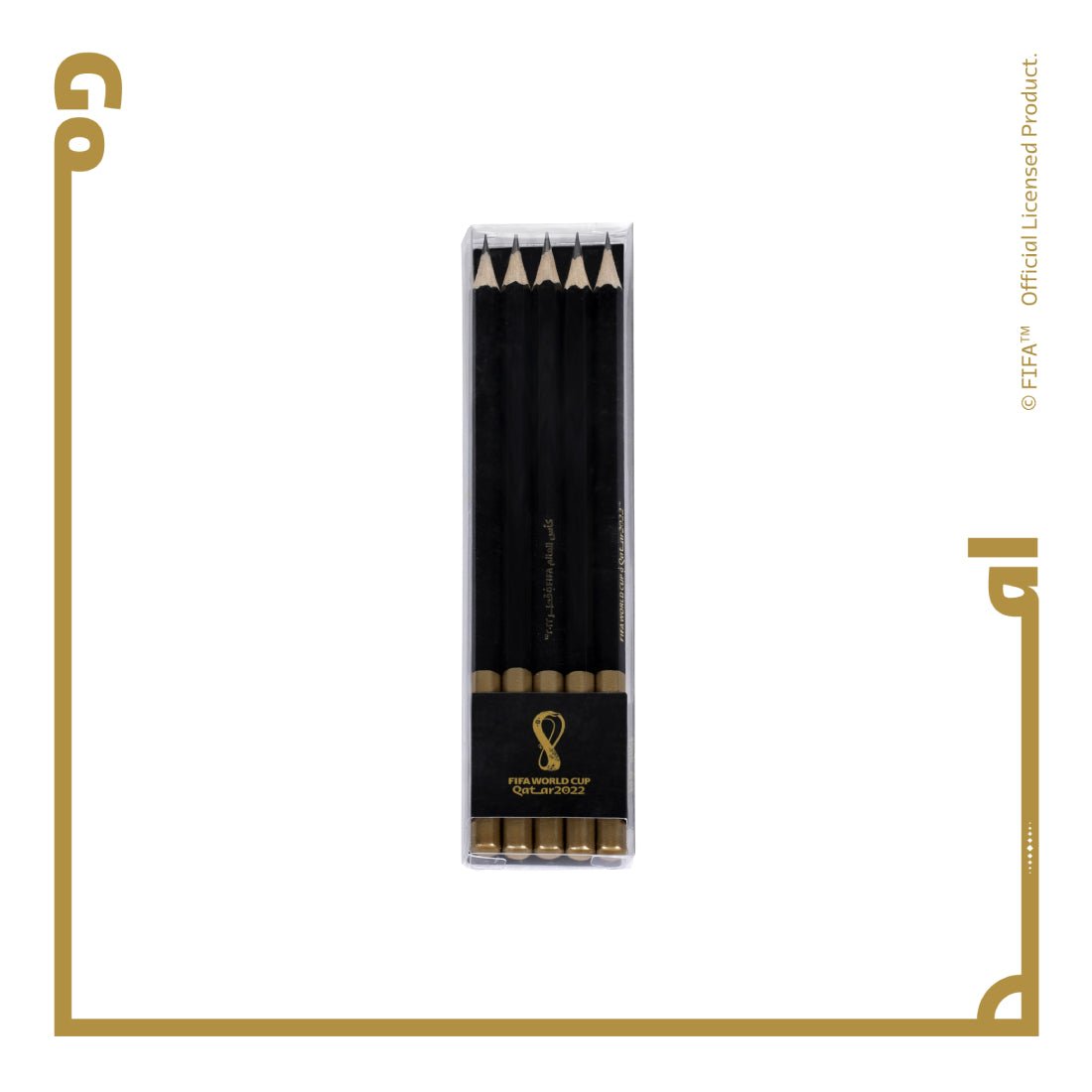 Qlive Premium Black Pencils - FIFA World Cup Qatar 2022 - أكسسوار كأس العالم قطر 2022 - Store 974 | ستور ٩٧٤