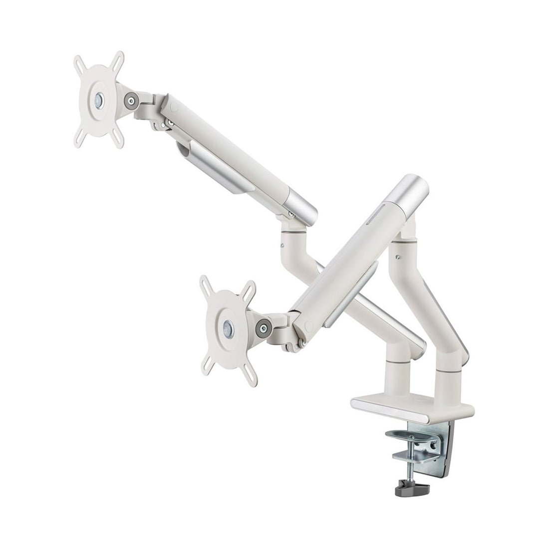 Twisted Minds Dual Monitors Premium Slim Aluminum Spring-Assisted Monitor Arms - White - Store 974 | ستور ٩٧٤