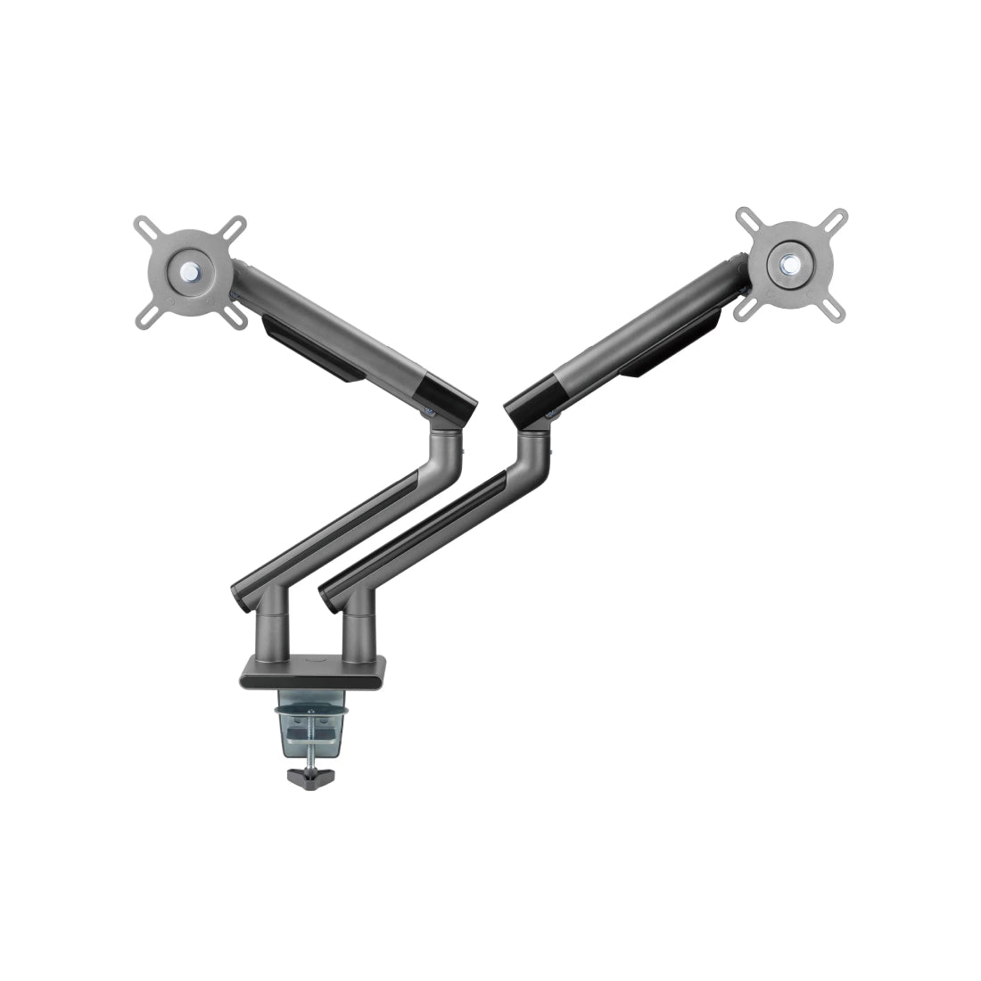 Twisted Minds Dual Monitors Premium Slim Aluminum Spring-Assisted Monitor Arms - Grey - Store 974 | ستور ٩٧٤