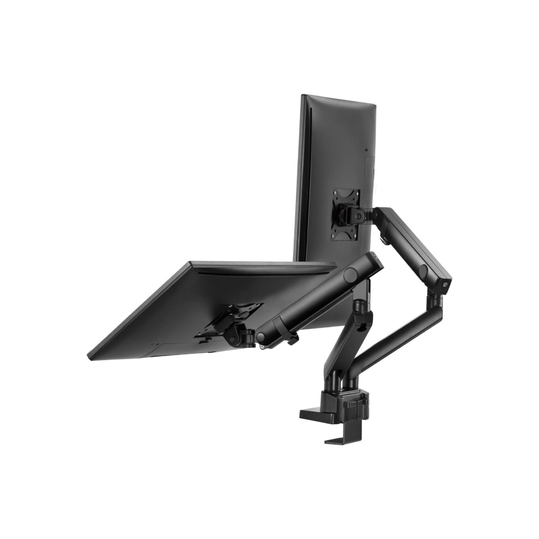 Twisted Minds Dual Monitors Premium Slim Aluminum Spring-Assisted Monitor Arms - Black - Store 974 | ستور ٩٧٤
