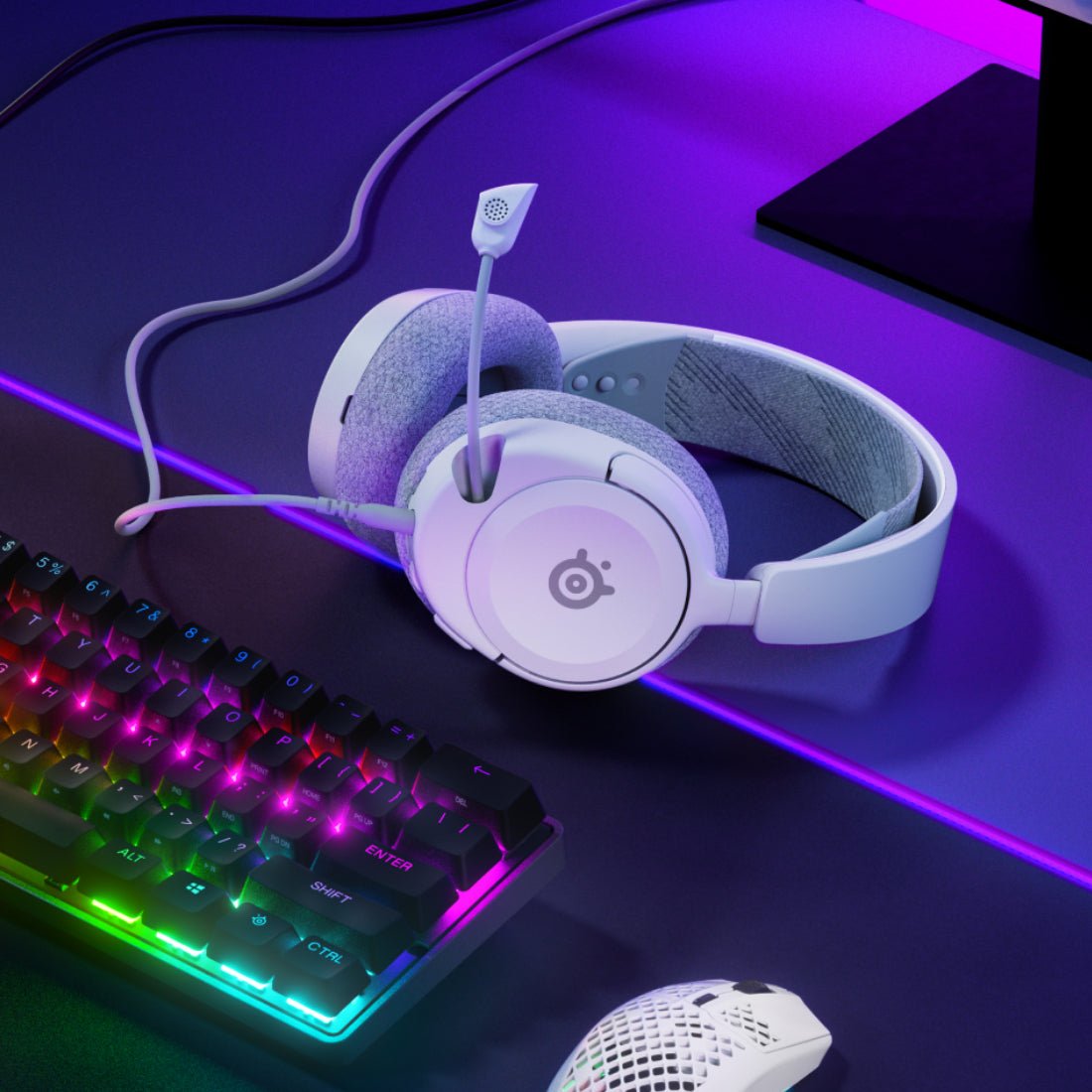STEELSERIES ARCTIS NOVA 1 Wired Gaming Headset - White - SMAASة STEELSERIES ARCTIS NOVA 1 Wired Gaming Headset - White - SMAASة