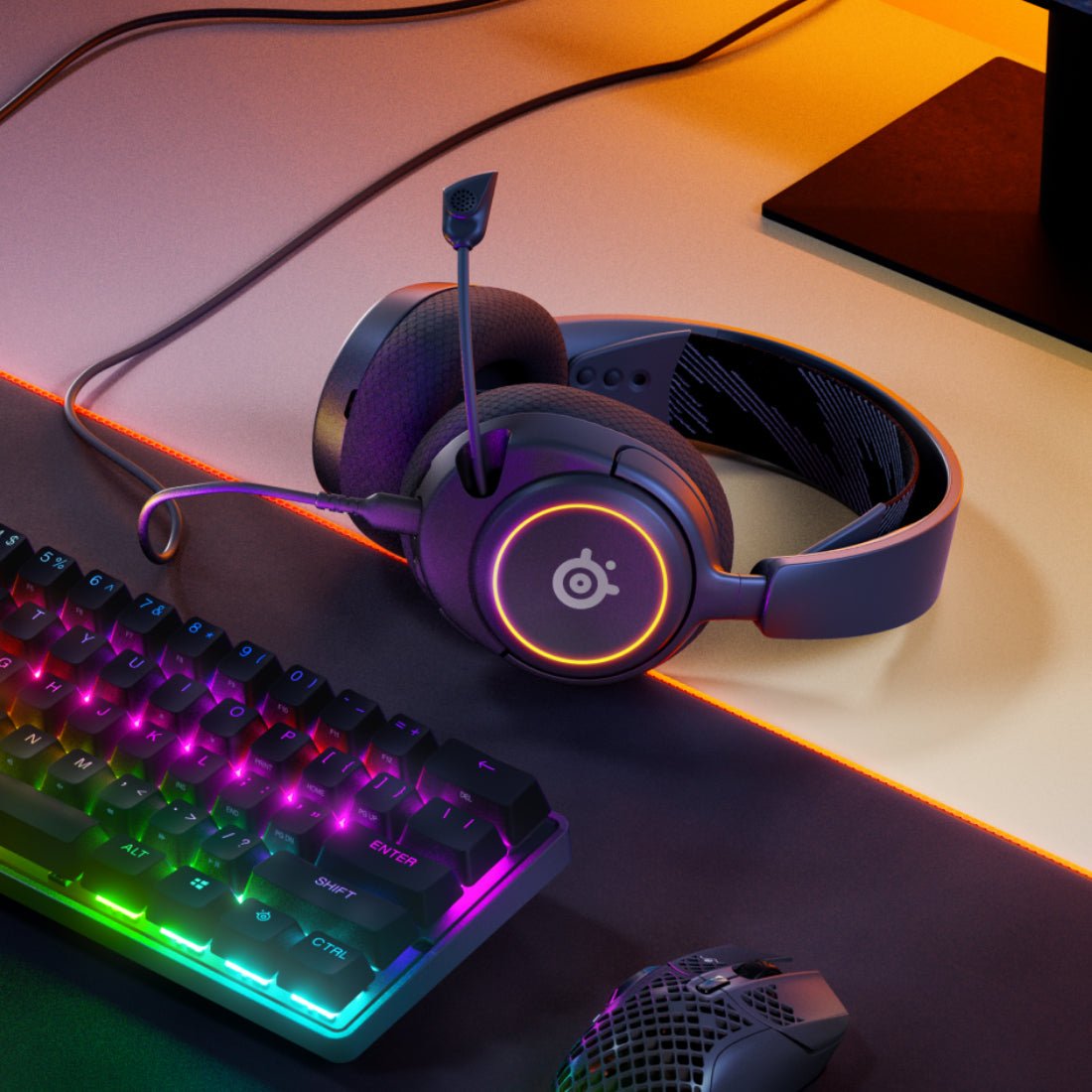 Steelseries Arctis Nova 3 RGB Wired Gaming Headset - Black - سماعة Steelseries Arctis Nova 3 RGB Wired Gaming Headset - Black - سماعة