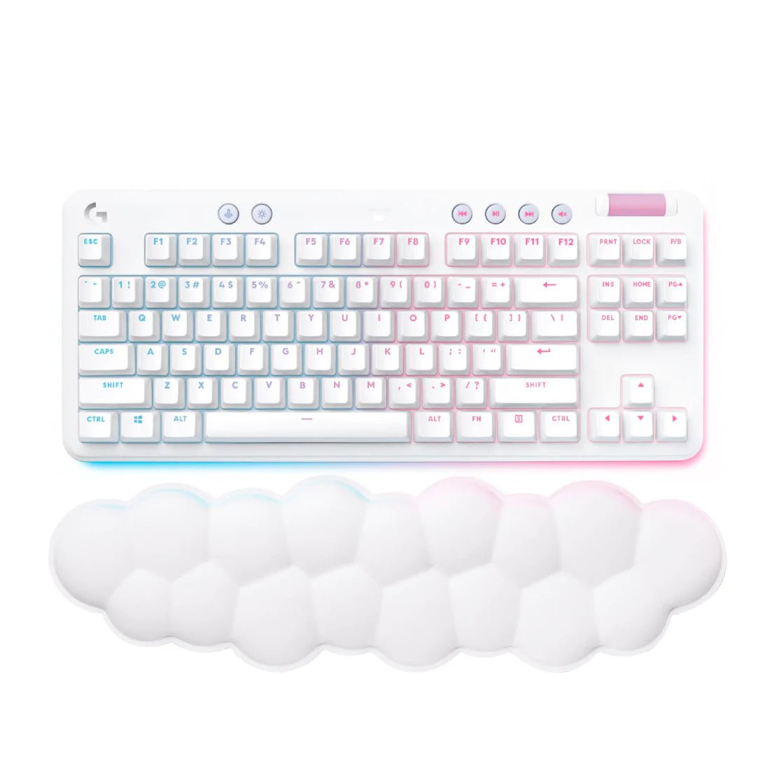 Logitech G715 TKL Wireless Mechanical Gaming Keyboard - White Mist - لوحة مفاتيح Logitech G715 TKL Wireless Mechanical Gaming Keyboard - White Mist - لوحة مفاتيح