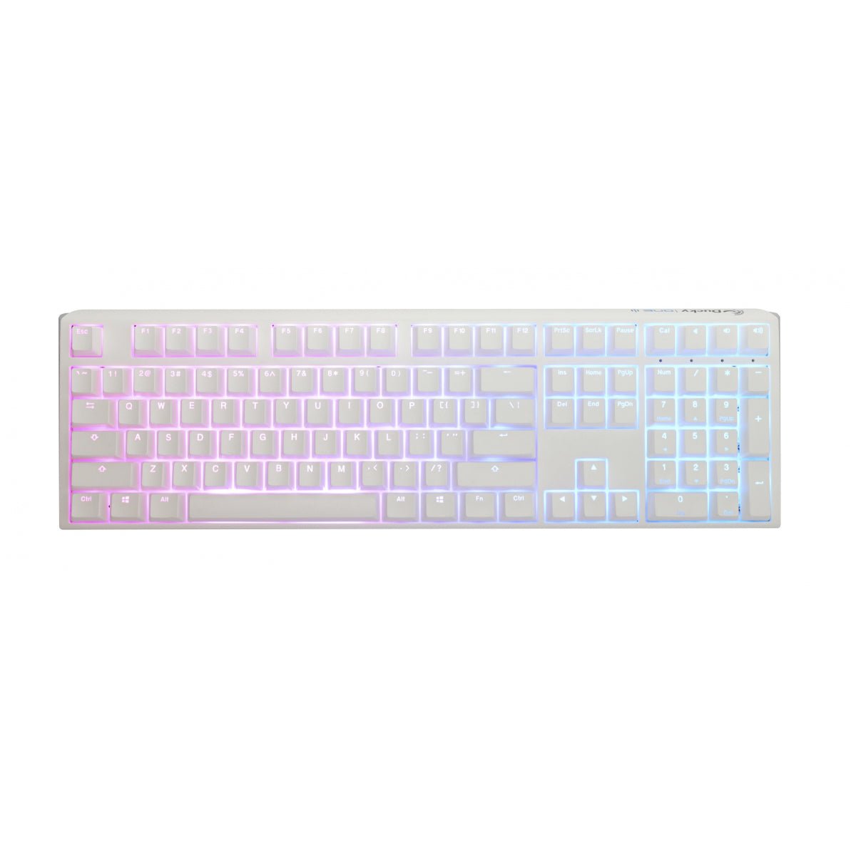 Ducky One 3 Full Size Pure White Wired Mechanical Gaming Keyboard - Brown Switch - لوحة مفاتيح - Store 974 | ستور ٩٧٤