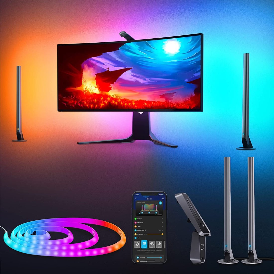 Govee DreamView G1 Pro Gaming Light 24''-29'' - إضاءة Govee DreamView G1 Pro Gaming Light 24''-29'' - إضاءة
