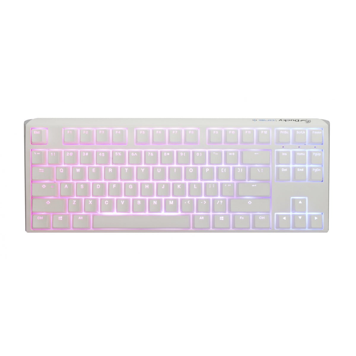Ducky One 3 TKL Pure White Wired Mechanical Gaming Keyboard - Red Switch - لوحة مفاتيح - Store 974 | ستور ٩٧٤