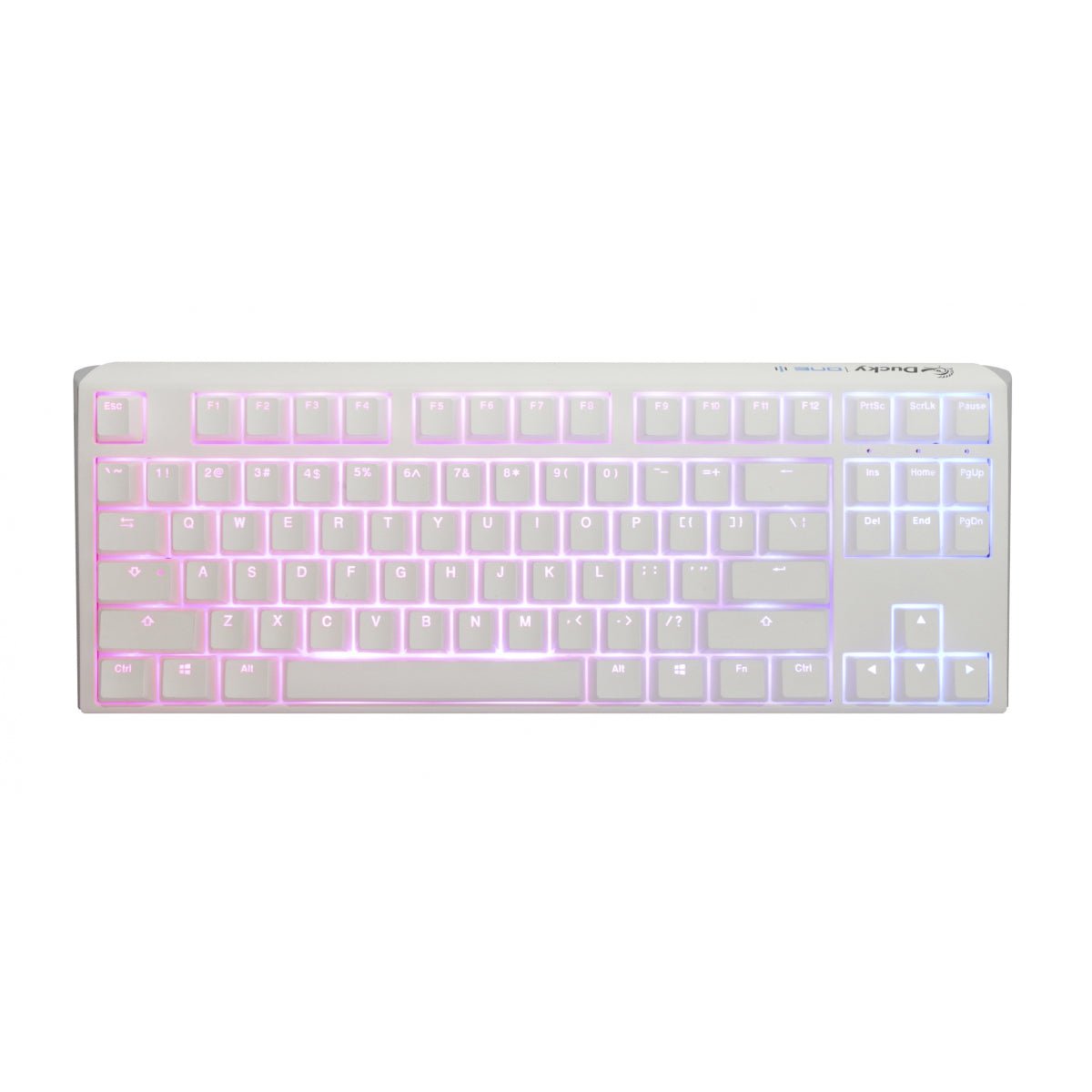 Ducky One 3 TKL Pure White Wired Mechanical Gaming Keyboard - Red Switch - لوحة مفاتيح - Store 974 | ستور ٩٧٤