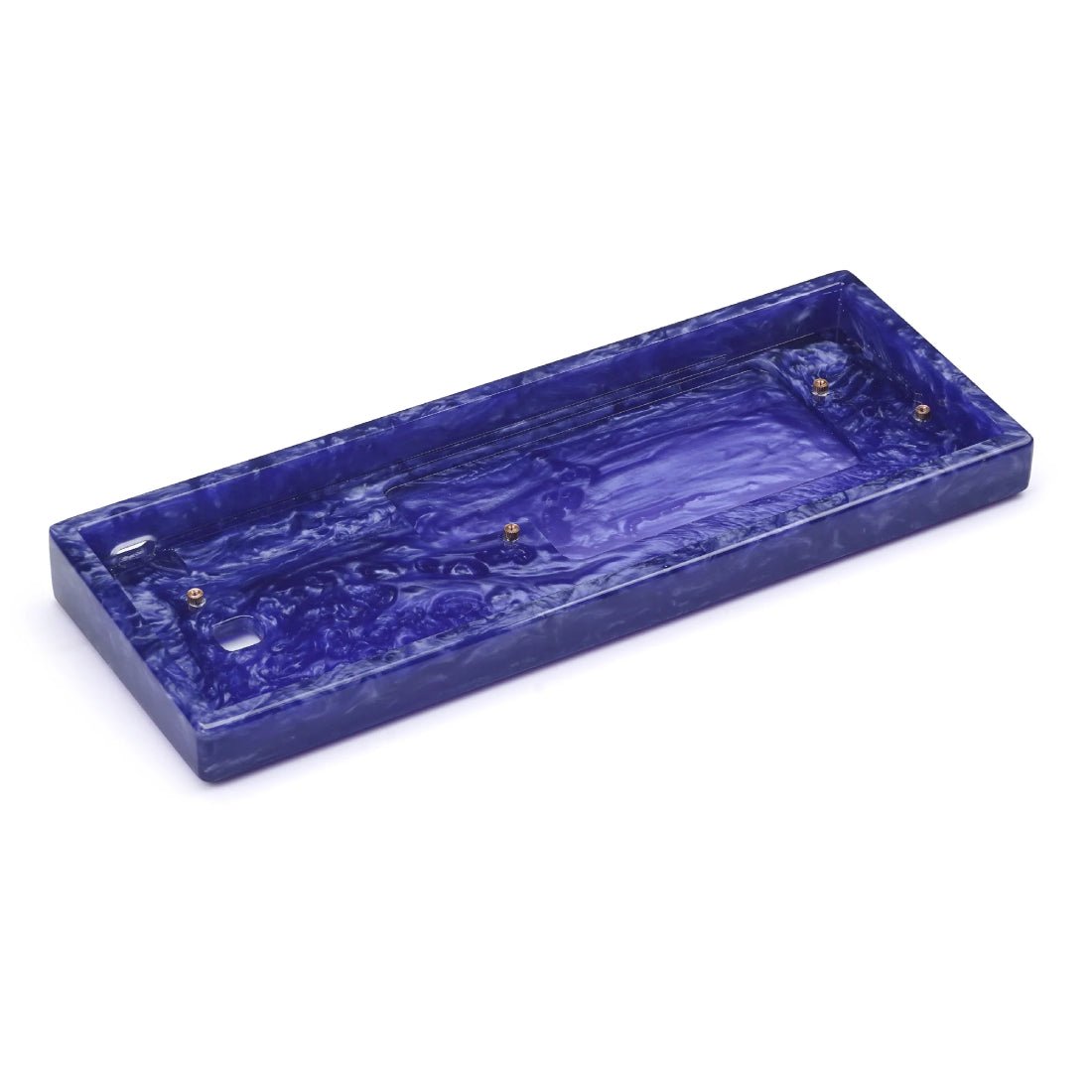 Alopow 60% Resin Case For Custom Mechanical Keyboard - Ocean Blue - صندوق لوحة المفاتيح