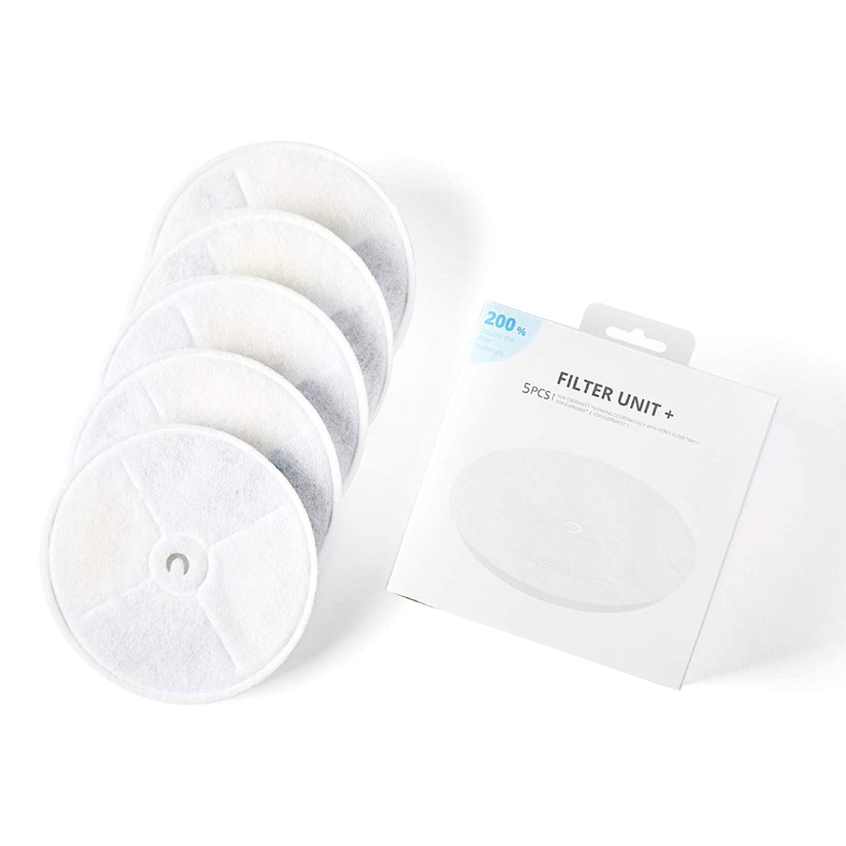 Petkit Filter Units for Water Fountain, Replacement Filters - 5 Pcs - فلاتر Petkit Filter Units for Water Fountain, Replacement Filters - 5 Pcs - فلاتر