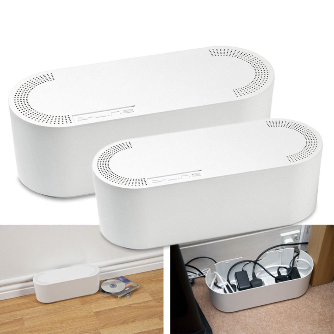 D-Line Large Cable Tidy Unit - White - أكسسوارات D-Line Large Cable Tidy Unit - White - أكسسوارات