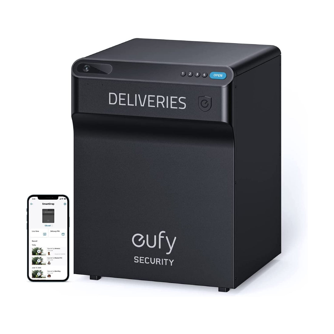 Eufy SmartDrop Smart Delivery Box - Black - حاوية استقبال طلبات Eufy SmartDrop Smart Delivery Box - Black - حاوية استقبال طلبات