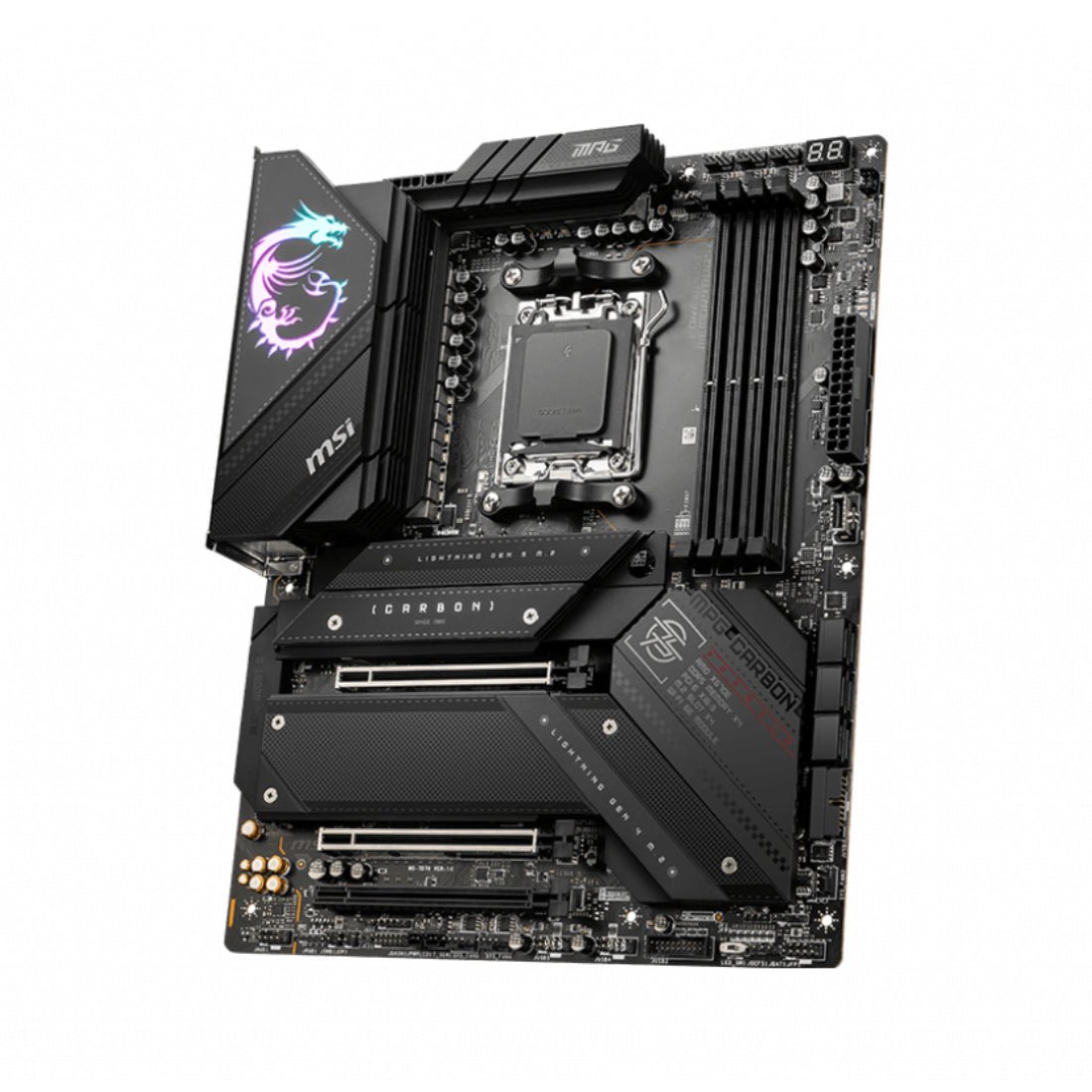 MSI MPG X670E ألعاب الكربون wifi ddr5 AM5 AMD ATX Gaming Mother MSI MPG X670E ألعاب الكربون wifi ddr5 AM5 AMD ATX Gaming Mother