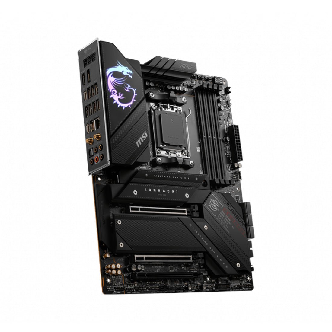 MSI MPG X670E ألعاب الكربون wifi ddr5 AM5 AMD ATX Gaming Mother MSI MPG X670E ألعاب الكربون wifi ddr5 AM5 AMD ATX Gaming Mother