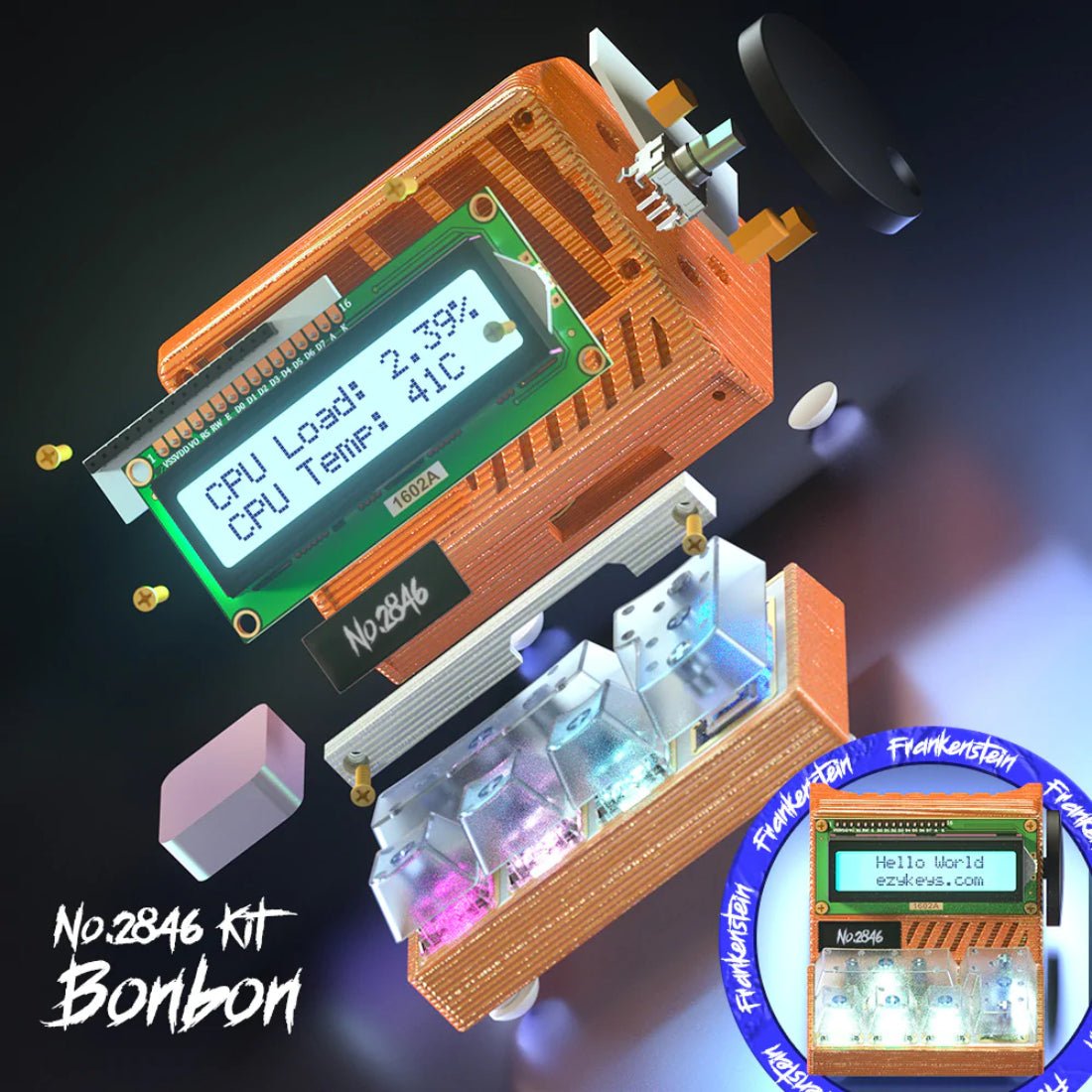 EzyezII Frankenstein NO.2846 Kit - Bonbon - لوحة مفاتيح EzyezII Frankenstein NO.2846 Kit - Bonbon - لوحة مفاتيح