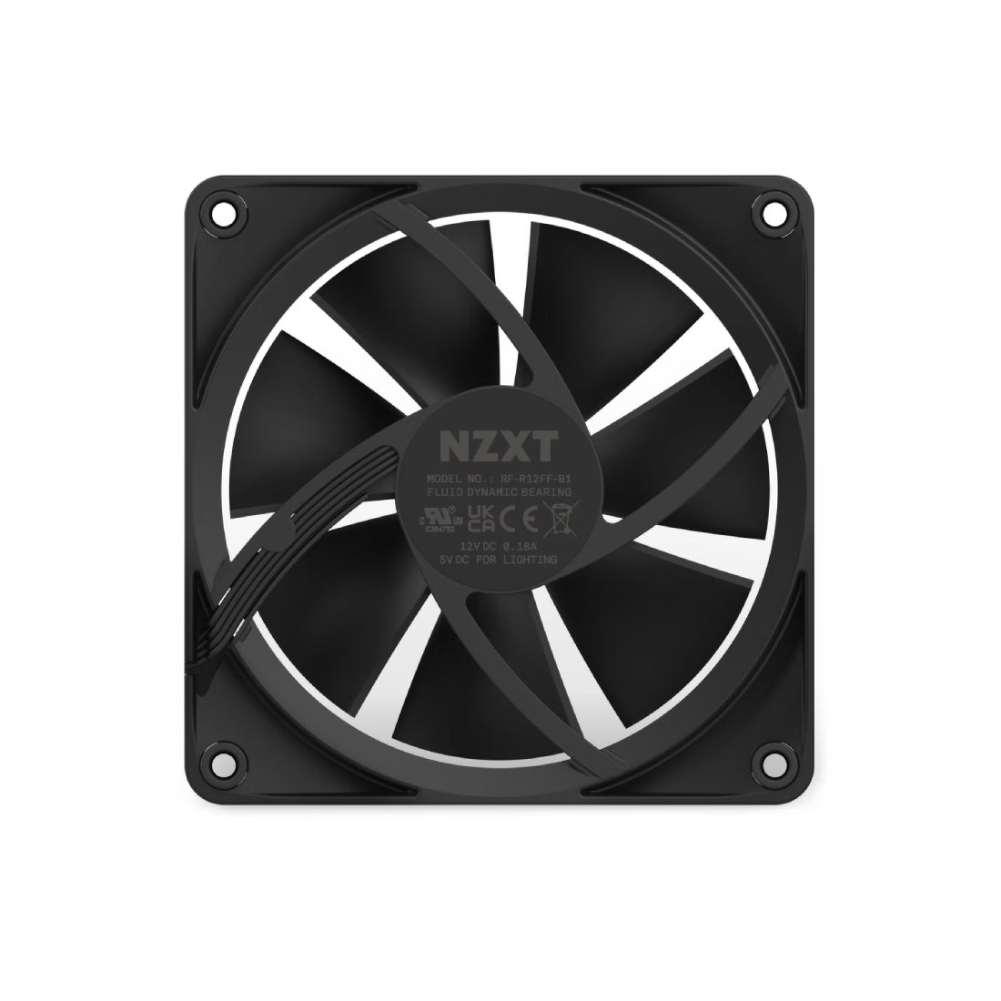 NZXT F120 120mm RGB Single Fan - Black - مروحة تبريد - Store 974 | ستور ٩٧٤