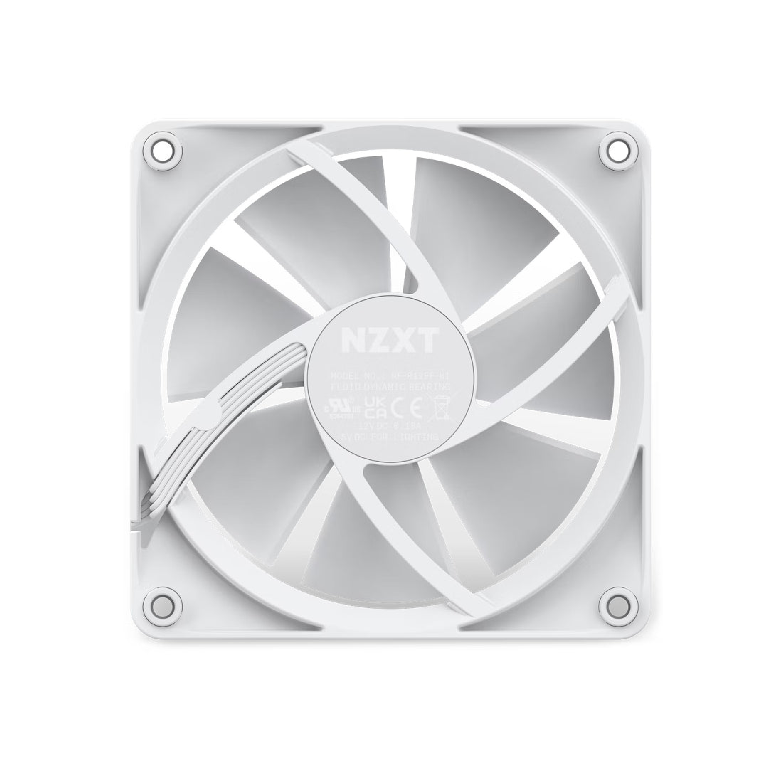 NZXT F120 120mm RGB Single Fan - White - مروحة تبريد - Store 974 | ستور ٩٧٤