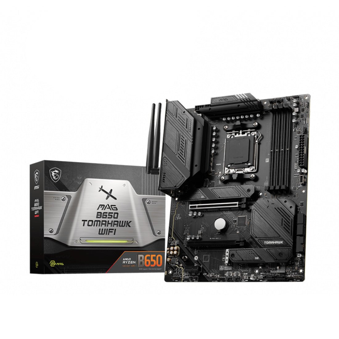 MSI MAG B650 Tomahawk Gaming WIFI DDR5 AM5 AMD ATX Gaming Motherboard - اللوحة الأم - Store 974 | ستور ٩٧٤