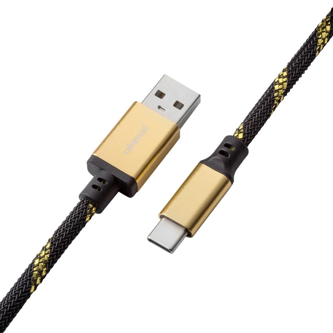 CableMod Pro Coiled Keyboard Cable (Midas Black, USB A to USB Type C, 150cm) - كابل - Store 974 | ستور ٩٧٤