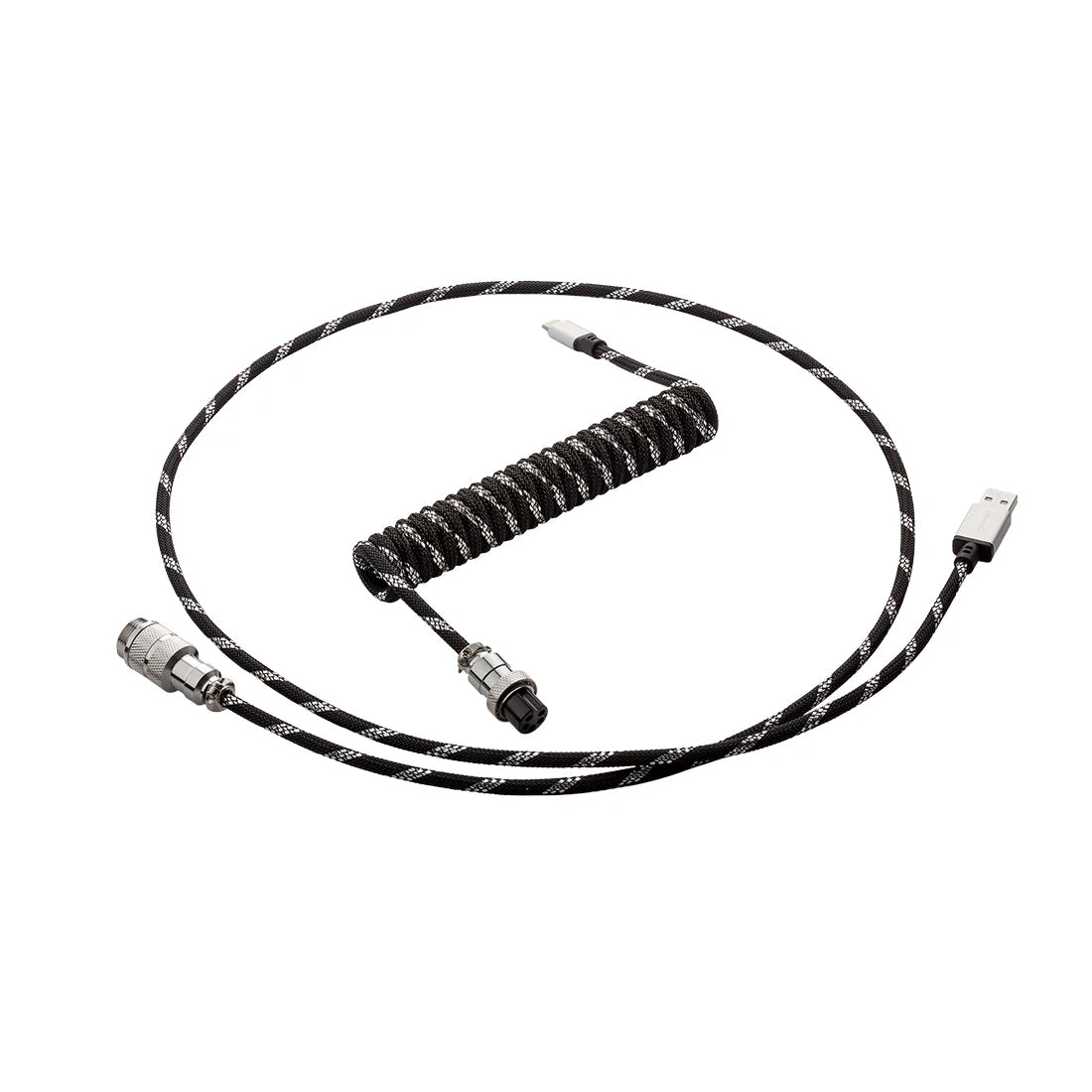CableMod Pro Coiled Keyboard Cable (Sterling Black, USB A to USB Type C, 150cm) - كابل - Store 974 | ستور ٩٧٤