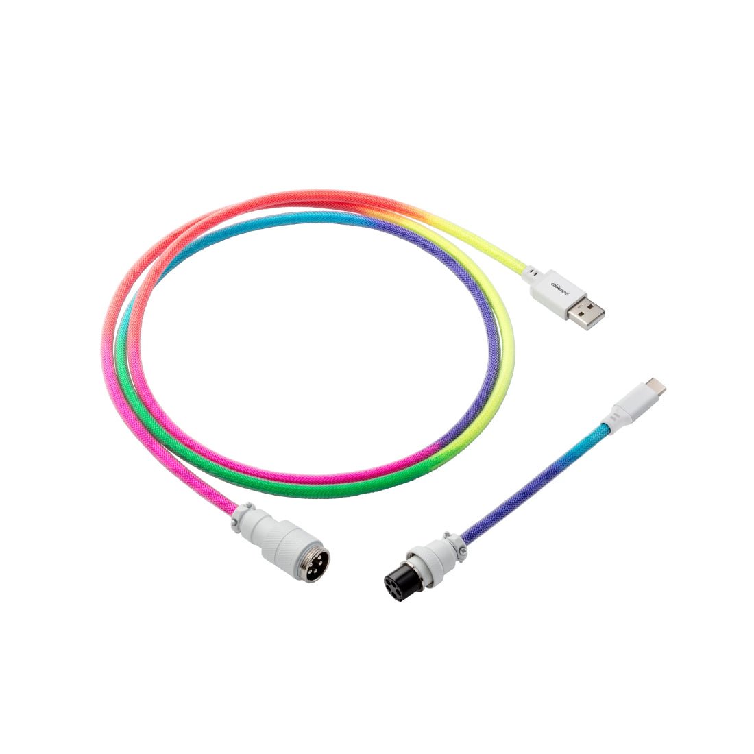 CableMod Pro Straight Keyboard Cable (Bright Rainbow, USB A to USB Type C, 150cm) - كابل - Store 974 | ستور ٩٧٤
