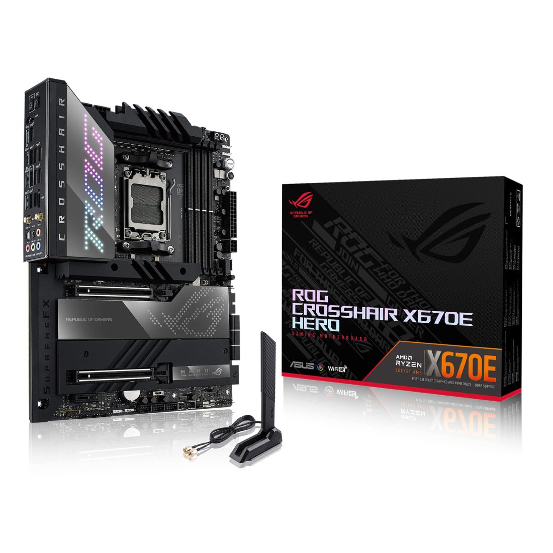 Asus ROG CROSSHAIR X670E EXTREME WIFI DDR5 AM5 AMD ATX Gaming Motherboard - اللوحة الأم - Store 974 | ستور ٩٧٤