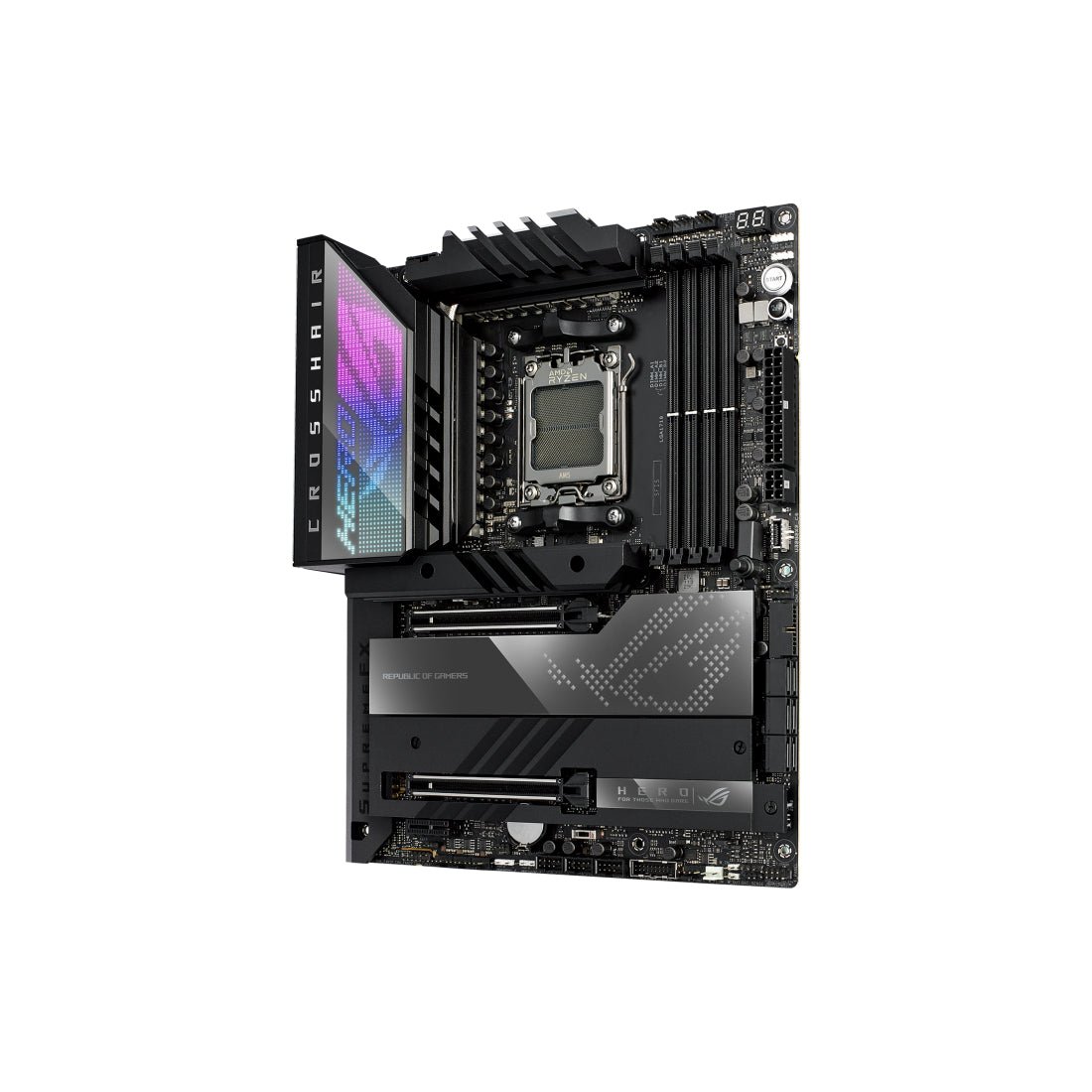 Asus ROG CROSSHAIR X670E Hero WIFI DDR5 AM5 AMD ATX Gaming Motherboard - اللوحة الأم - Store 974 | ستور ٩٧٤