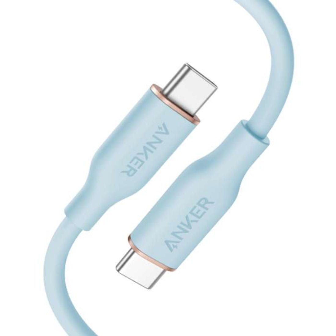 Anker PowerLine III Flow 3ft 100W USB-C to USB-C Cable - Blue - كابل - Store 974 | ستور ٩٧٤