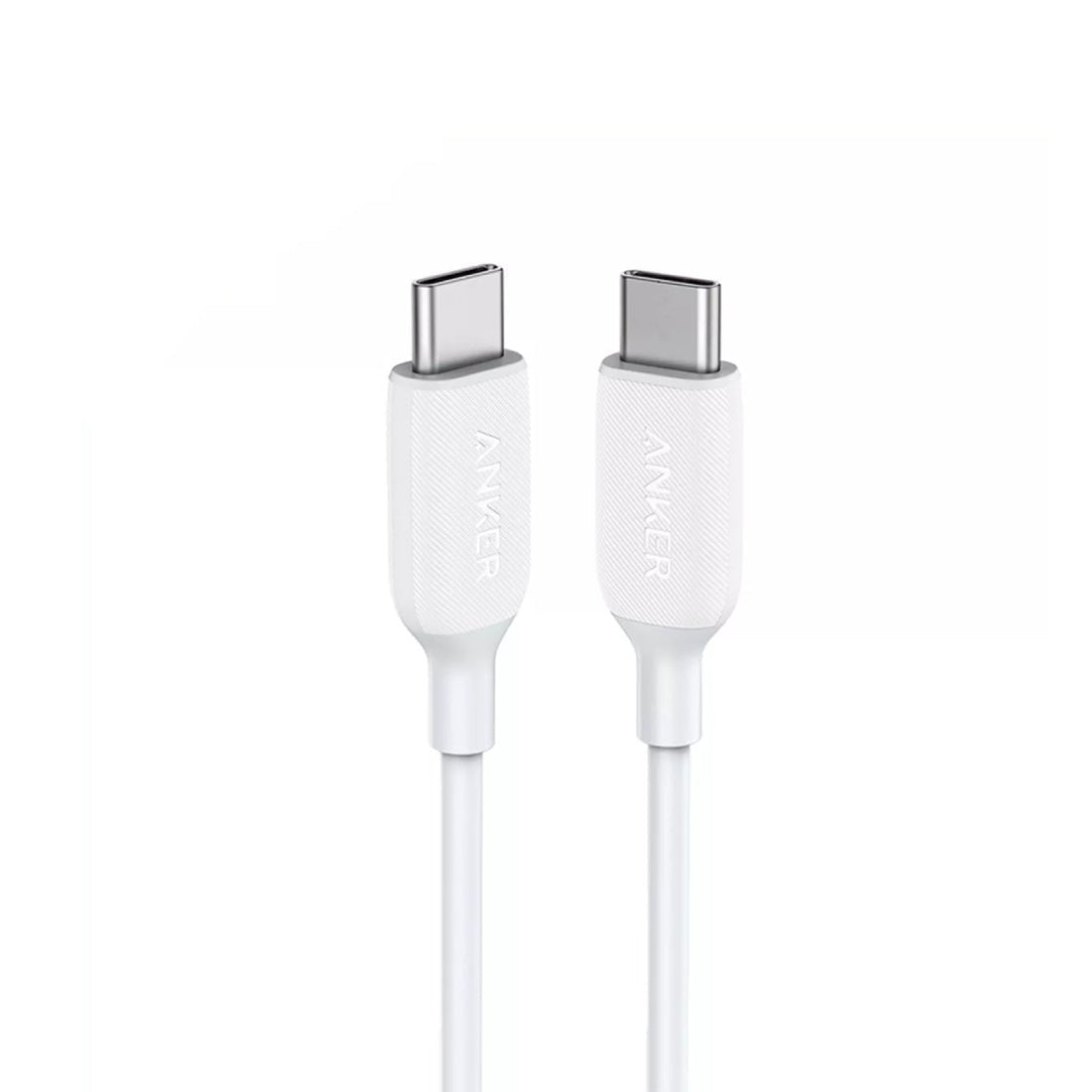 Anker PowerLine III 3ft USB-C to USB-C Cable - White - كابل - Store 974 | ستور ٩٧٤