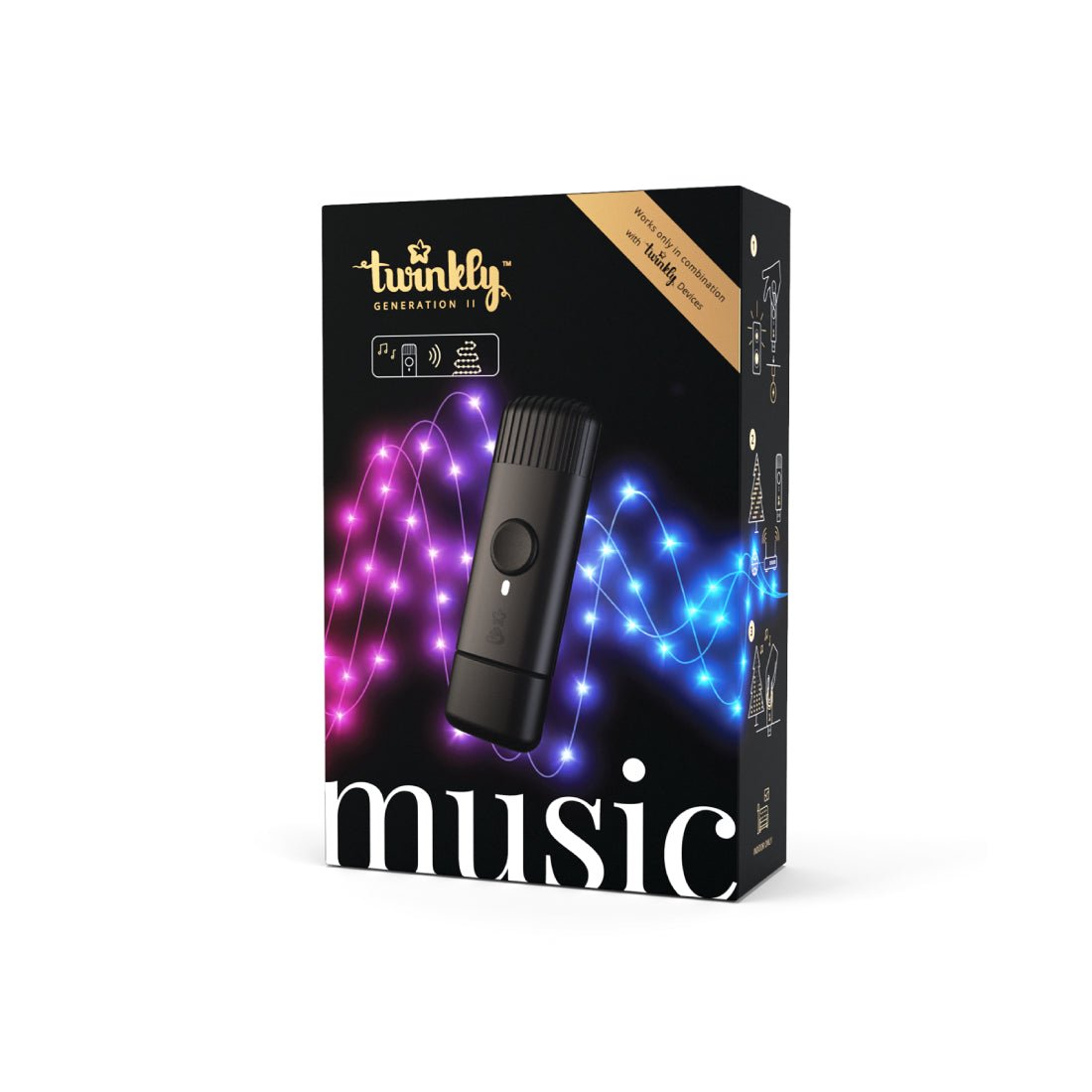 Twinkly USB Powered Music Dongle - Black - إضاءة Twinkly USB Powered Music Dongle - Black - إضاءة