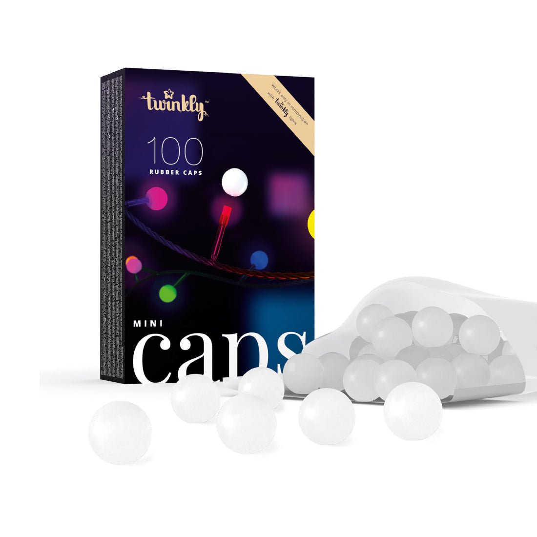 Twinkly Silicone Mini Sphere Shaped Caps - 100 Piece- إضاءة Twinkly Silicone Mini Sphere Shaped Caps - 100 Piece- إضاءة