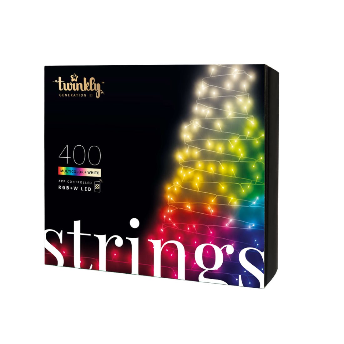 Twinkly 400L 5mm App Controlled RGBW Light String - Black & Green - إضاءة - Store 974 | ستور ٩٧٤