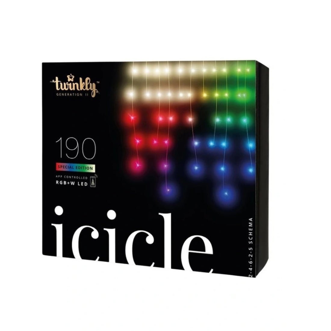Twinkly Icicle 190L RGBW Light String - 5m - إضاءة Twinkly Icicle 190L RGBW Light String - 5m - إضاءة