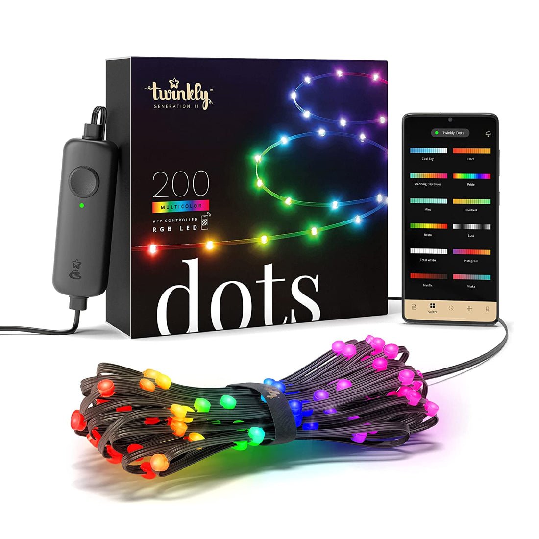 Twinkly 200L RGB Dots Light String - 10m - إضاءة Twinkly 200L RGB Dots Light String - 10m - إضاءة
