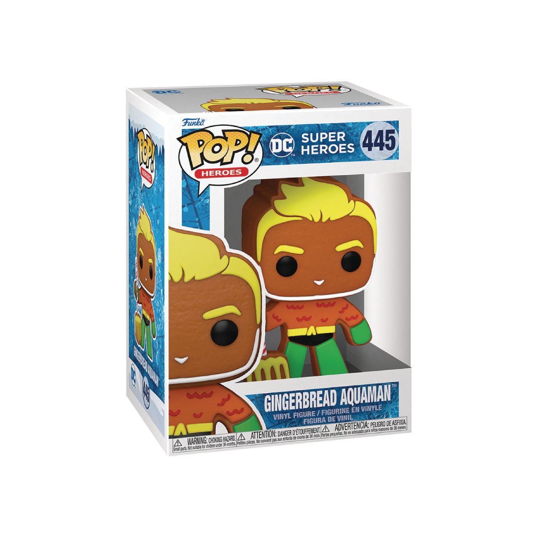 Funko Pop! Heroes: DC Super Heroes - Gingerbread Aquaman #445 - دمية Funko Pop! Heroes: DC Super Heroes - Gingerbread Aquaman #445 - دمية