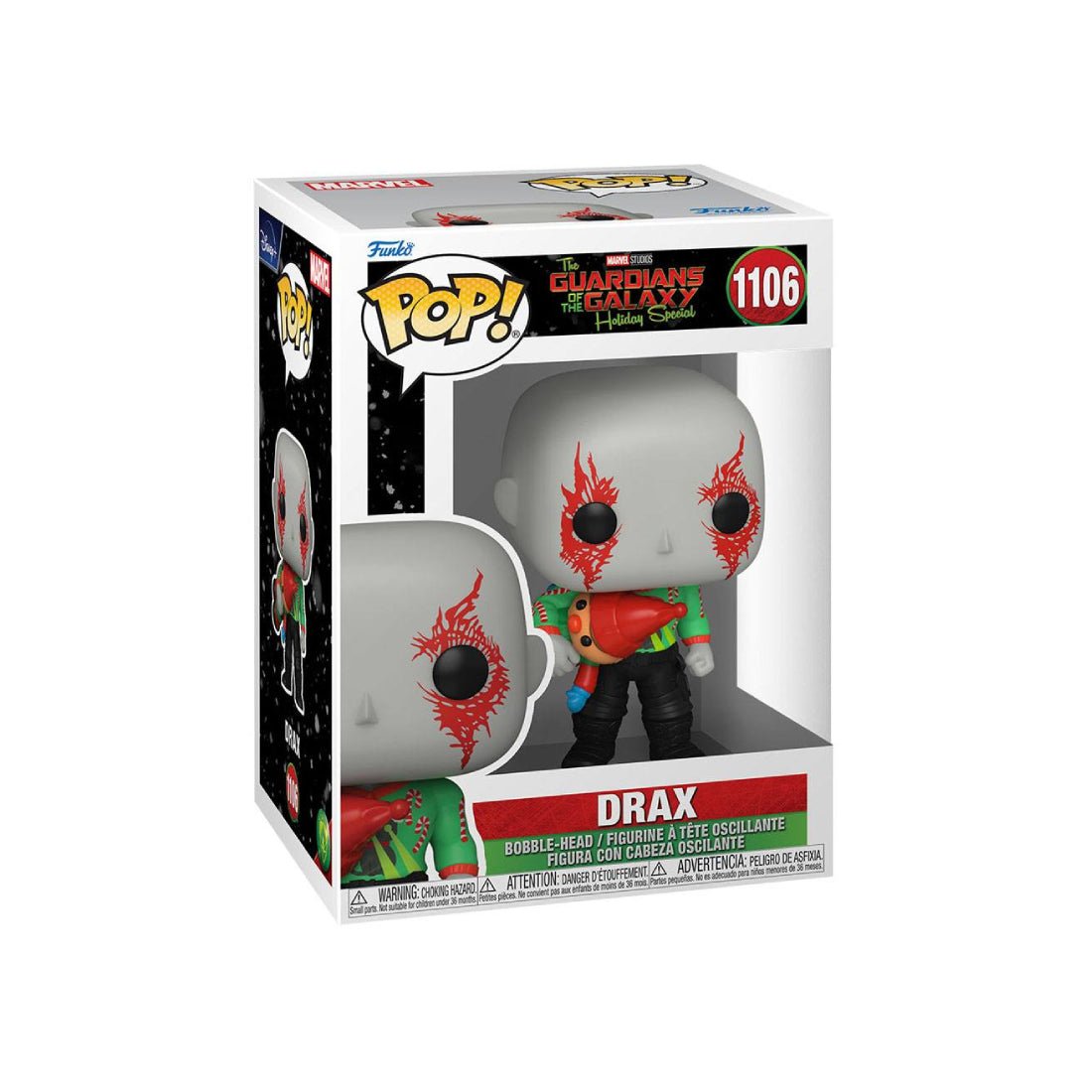 Funko Pop! Marvel: Guardians of the Galaxy Holiday Special - Drax #1106 - دمية Funko Pop! Marvel: Guardians of the Galaxy Holiday Special - Drax #1106 - دمية