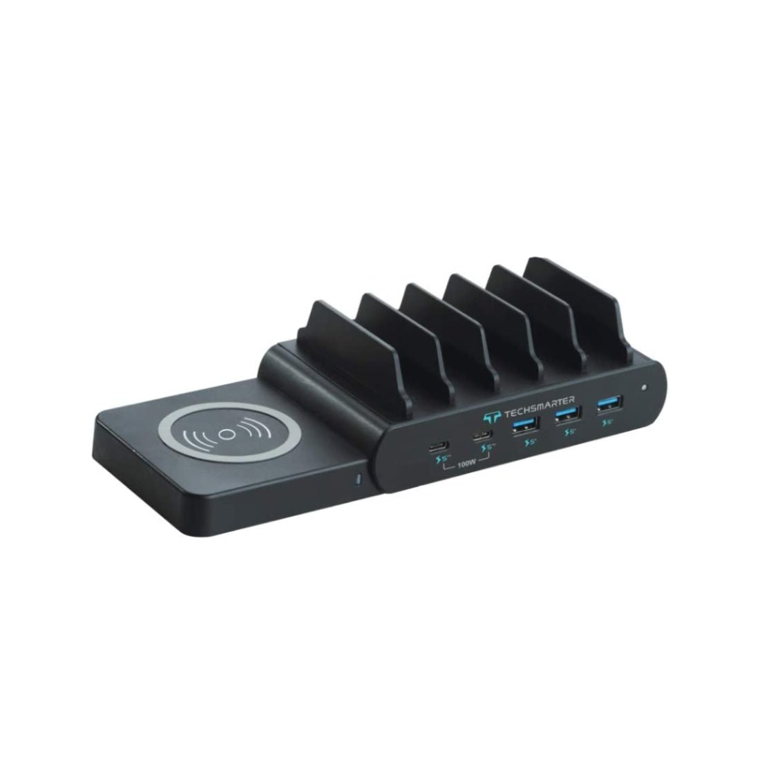 Techsmarter 6-Port Charging Station - مزود الطاقة Techsmarter 6-Port Charging Station - مزود الطاقة