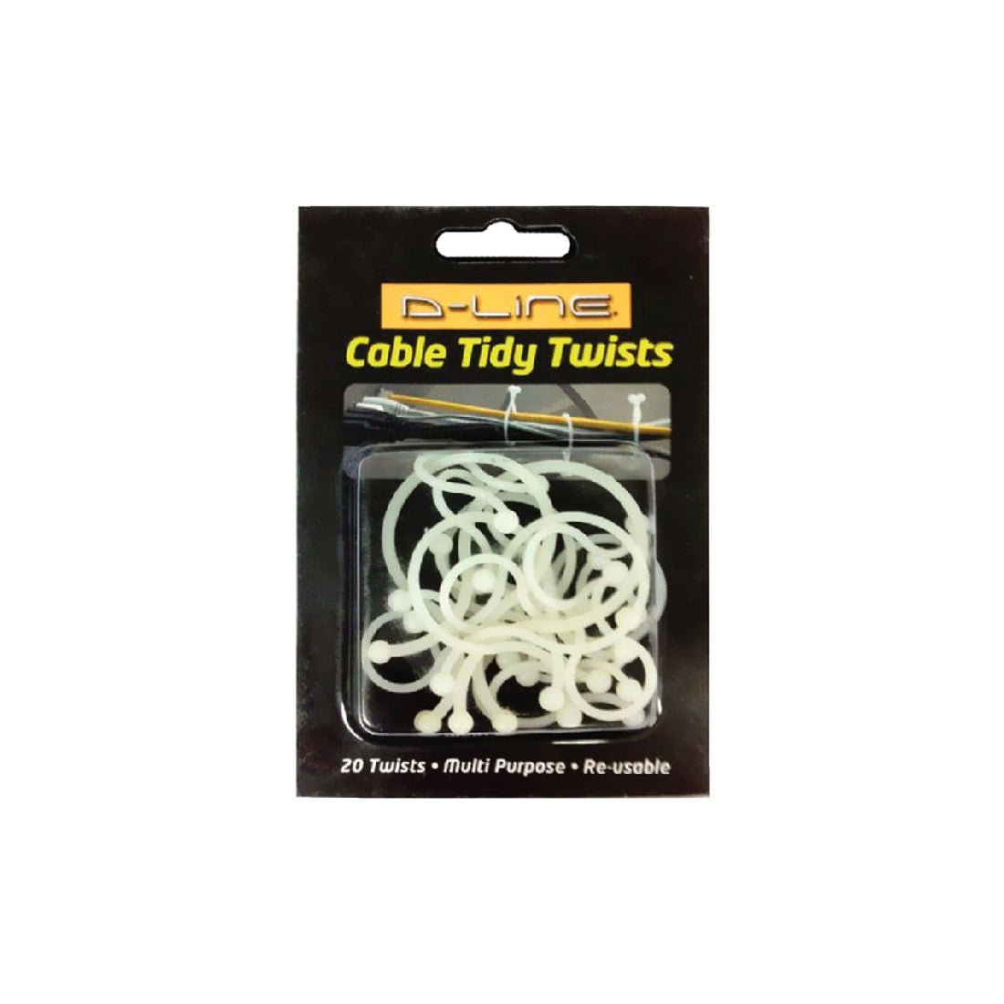 D-Line Cable Tidy Twists - 20 Pieces - أكسسوارات - Store 974 | ستور ٩٧٤