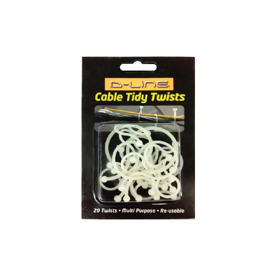 D-Line Cable Tidy Twists - 20 Pieces - أكسسوارات