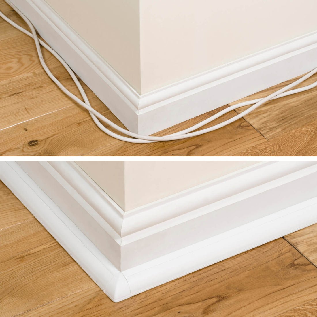 D-Line 22x22mm Trunking Kit - 1m - White - أكسسوارات D-Line 22x22mm Trunking Kit - 1m - White - أكسسوارات