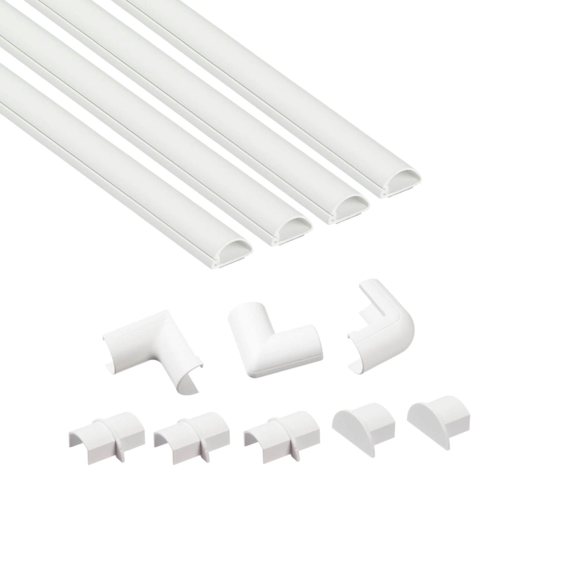 D-Line 20x10mm Trunking Kit - 1m - White - أكسسوارات