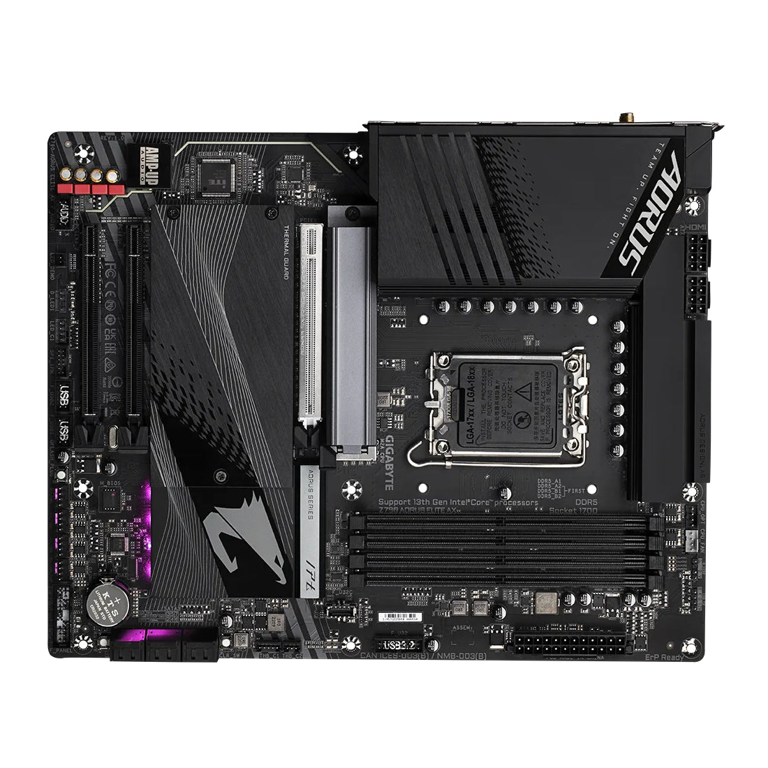 Gigabyte Z790 Aorus Elite AX WIFI DDR5 LGA 1700 Intel ATX Gaming Motherboard - اللوحة الأم - Store 974 | ستور ٩٧٤