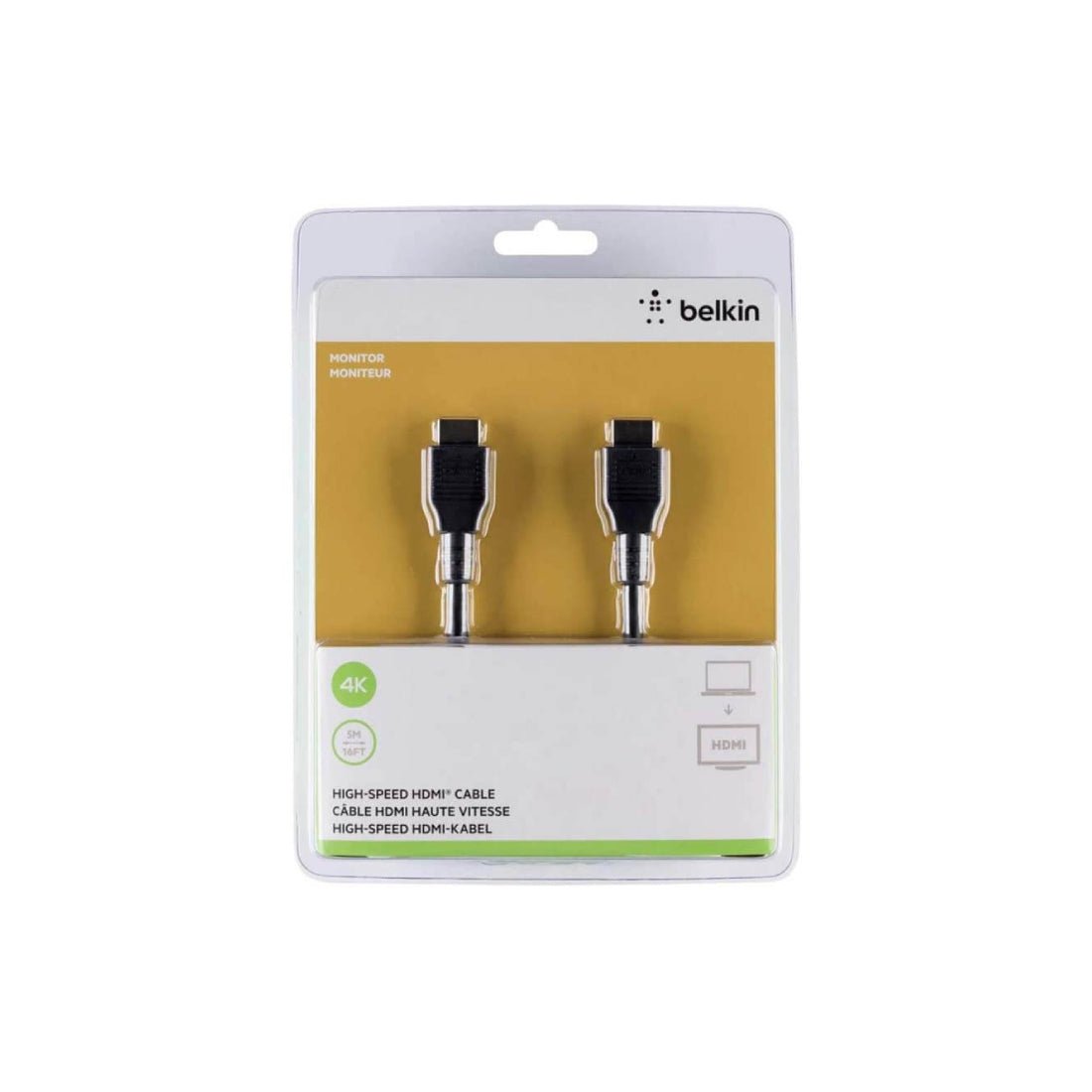 Belkin High-Speed Standard HDMI Cable 4K Ultra HD - Black - 5m - كابل Belkin High-Speed Standard HDMI Cable 4K Ultra HD - Black - 5m - كابل