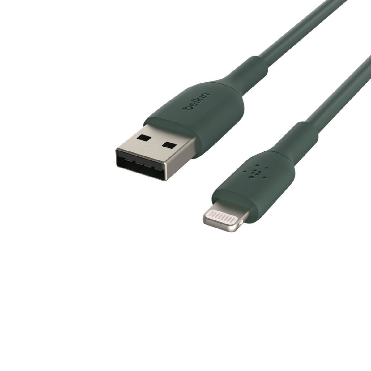 BELKIN BOOSTCHARGE Lightning to USB -A Cable 1M - Midnight Green - كAbl شحn BELKIN BOOSTCHARGE Lightning to USB -A Cable 1M - Midnight Green - كAbl شحn