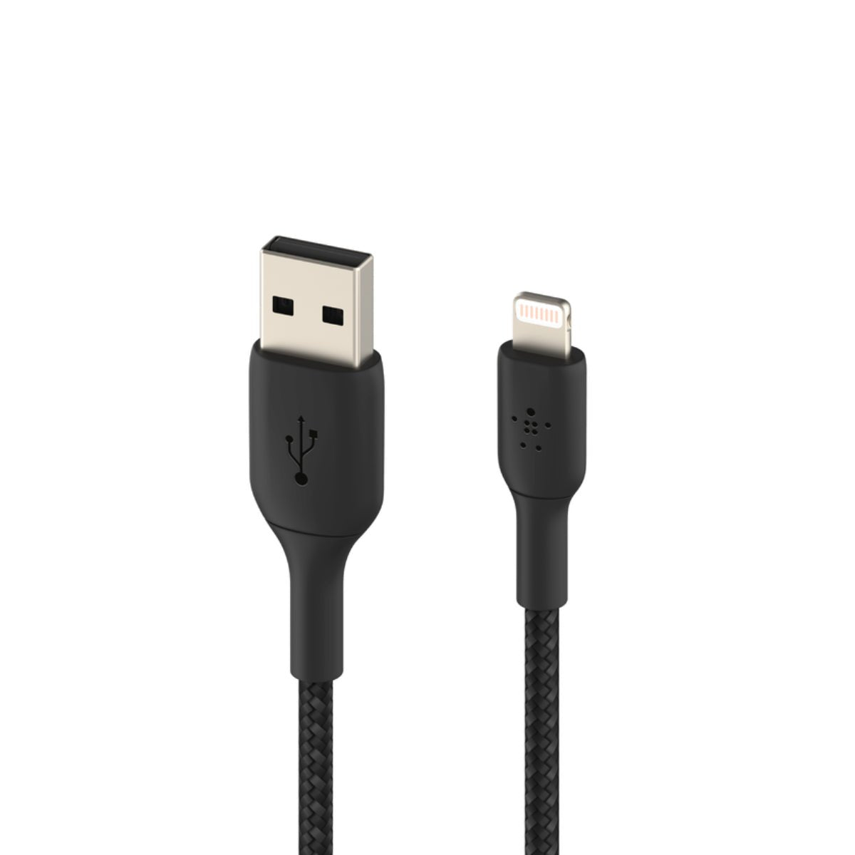 Belkin BoostCharge Braided Lightning To USB-A Cable 1m - Black - كابل شحن - Store 974 | ستور ٩٧٤