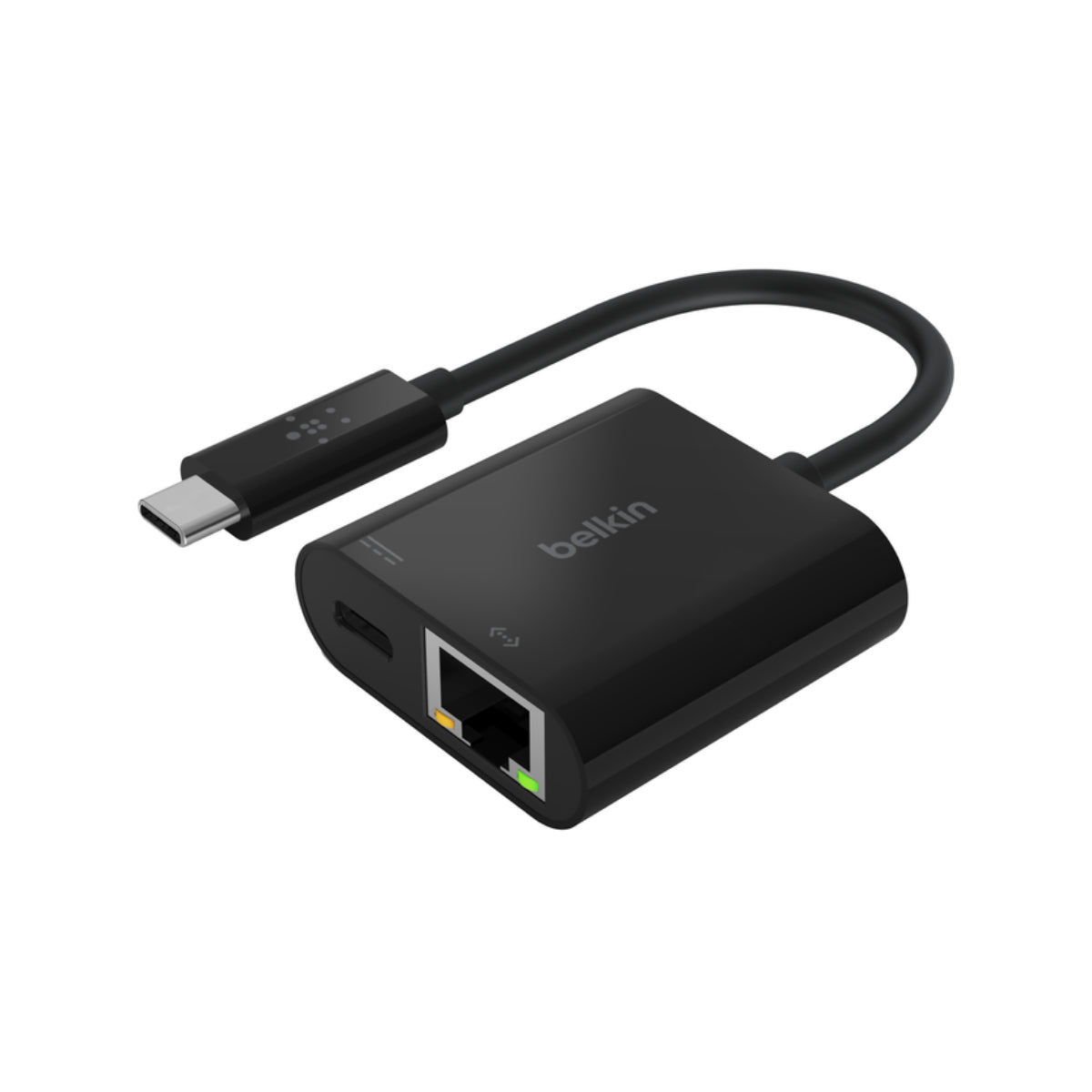 Belkin USB-C To Ethernet + Charge Adapter - Black - محول - Store 974 | ستور ٩٧٤